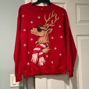 Reindeer Ugly Christmas Sweater Size: M